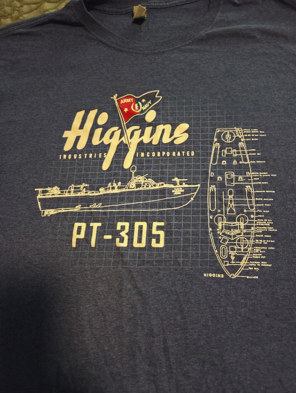 PT-305 Navy Blue Men’s Tee, 2XL, NWOT